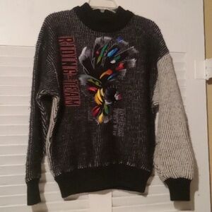 Rare Vintage Kansai Yamamoto Embroidery Parrot Sweater